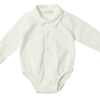 Body camisa algodão c/ gola bico