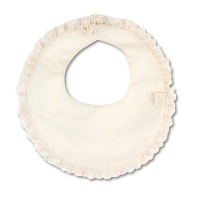 Babete algodão bege com renda Baby Gi