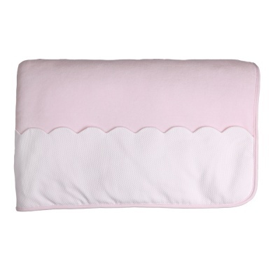 Manta Laminada com piquê rosa Baby Gi