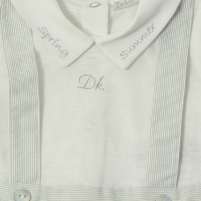 Fofo algodão manga curta em cinza claro