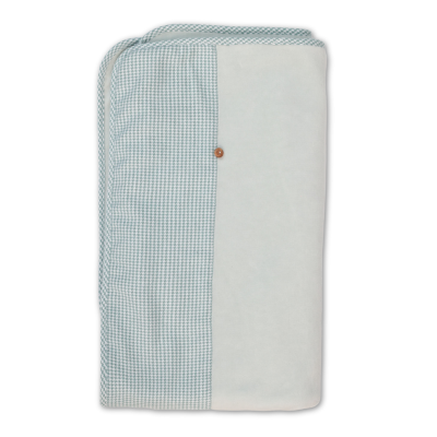 Manta Laminada com padrão quadricular menta Flowery Baby Gi