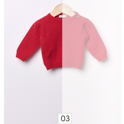 Camisola tricotada em lã merino pérola | SNOWFLAKE Wedoble