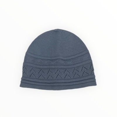 Gorro malha em azul indigo