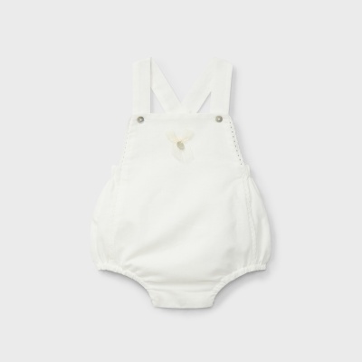 Jardineira de algodão em cru