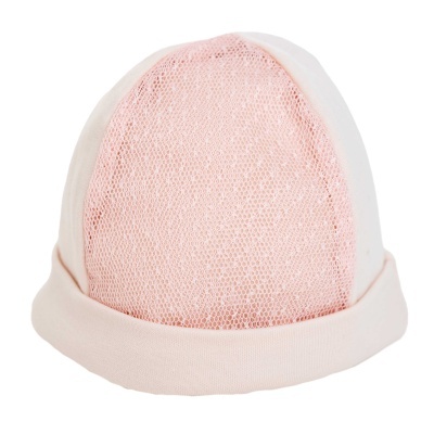 Gorro dupla malha algodão rosa pêssego Meadow