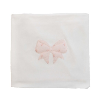 Fralda algodão pérola Flora com laço