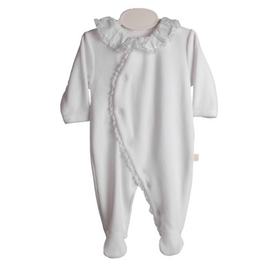 Babygrow Laminado c/ renda Baby Gi Collection branco