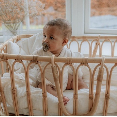 Chupeta Bibs Boheme Peach/Woodchuck