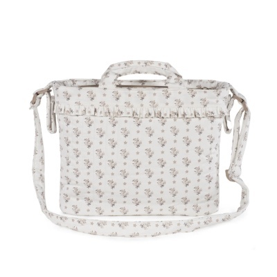 Mala de Maternidade Botton Flowers - Pérola e rosa