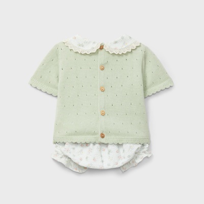 Conjunto em algodão em verde menta