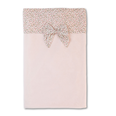 Manta Laminada com laço em rosa pêssego Leah Baby Gi