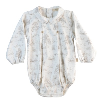 Fofo algodão pérola com gola redonda Country Baby Gi