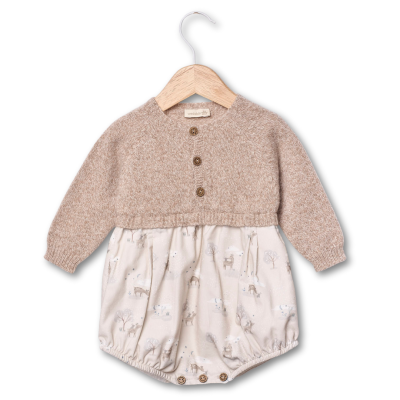 Fofo de manga comprida com animais da floresta | BUNNY AND FRIENDS Wedoble