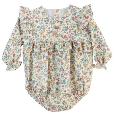 Fofo algodão com folho floral Flowery Baby Gi