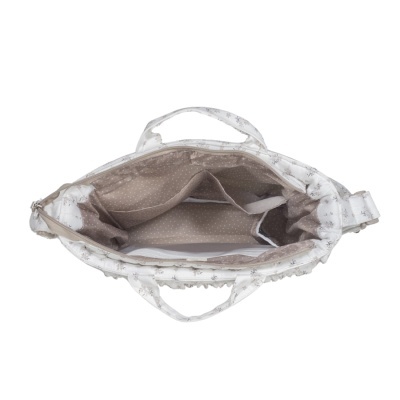 Mala de Maternidade Botton Flowers - Pérola e rosa