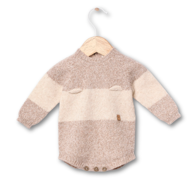 Fofo com ursinho tricotado em lã merino | LITTLE TEDDY BEAR Wedoble