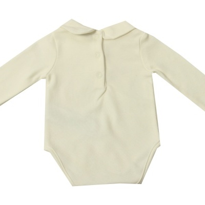 Body de algodão manga comprida em cru