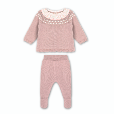 Conjunto malha de algodão na cor rosa velho |WINTER TRIP Dr Kid