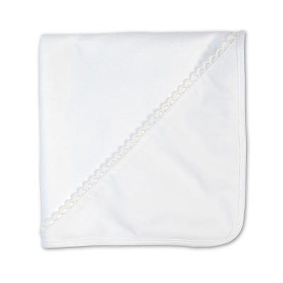 Fralda algodão branca com renda Baby Gi