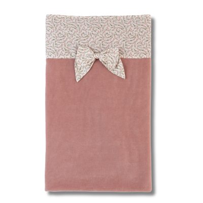 Manta Laminada com laço em rosa velho Leah Baby Gi