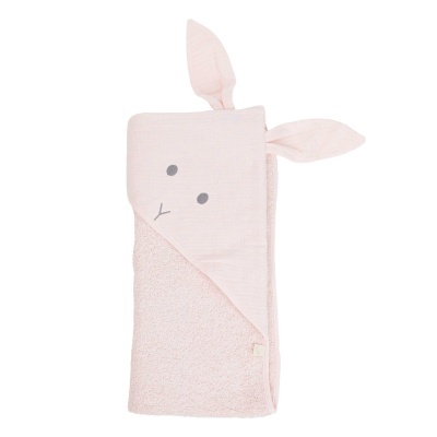Toalha de Banho algodão rosa pêssego Sweet Bunny