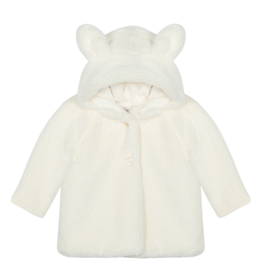 Casaco com carapuço de veludo na cor cru | ORGANIC COLLECTION Dr Kid