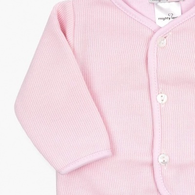 Casaco Algodão cardado rosa bebé