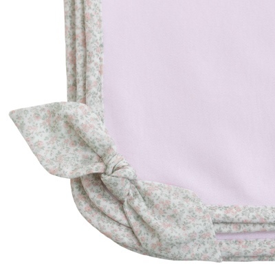 Manta algodão rosa c/ laço Bloom