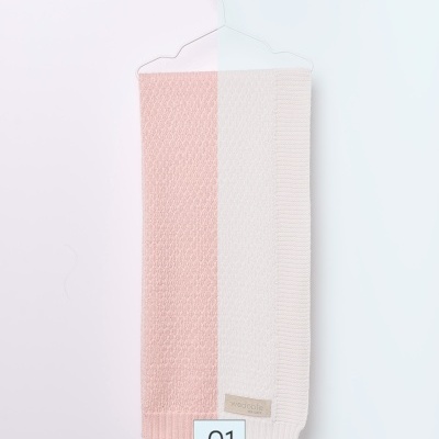 Manta tricotada em lã merino azul | COSY Wedoble