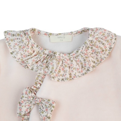 Babygrow Laminado com laço em rosa pêssego Leah Baby Gi