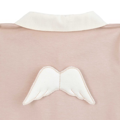 Babygrow algodão Angel Collection rosa pastel