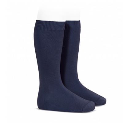 Meia Alta Lisa azul marinho da Cóndor