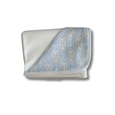 Fralda algodão estampada "Manuel Maria" azul