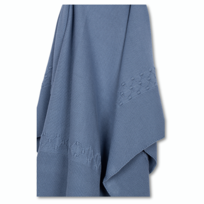 Manta malha de algodão com losangos em azul |ESSENTIALS Dr Kid