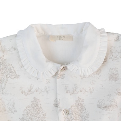 Vestido algodão pérola Country Baby Gi