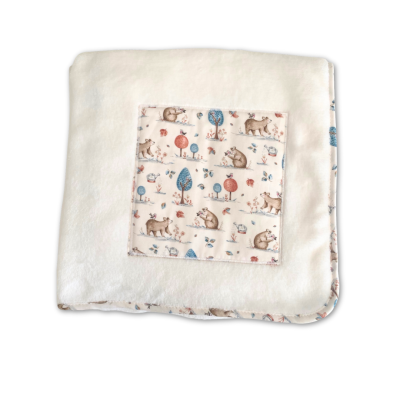 Manta polar laminada pérola com padrão | KODA Mighty Love