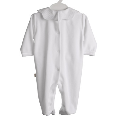 Babygrow Laminado com gola piquê branco