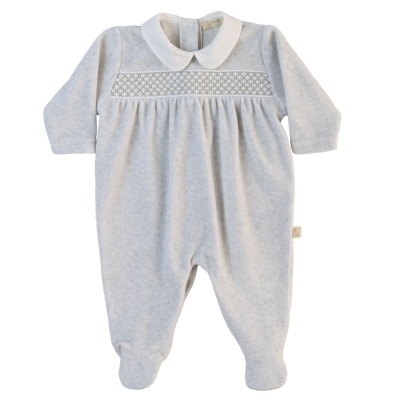 Babygrow Laminado c/ favos em cinzento