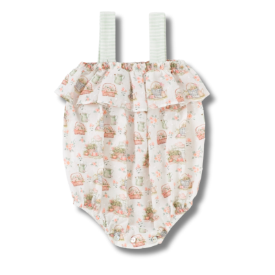 Fofo algodão com estampado verde Piquenique