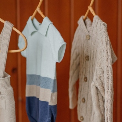 Fofo polo de manga curta tricotado em algodão | SEA BREEZE