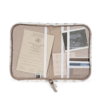 Porta Documentos Botton Flowers - Pérola e rosa