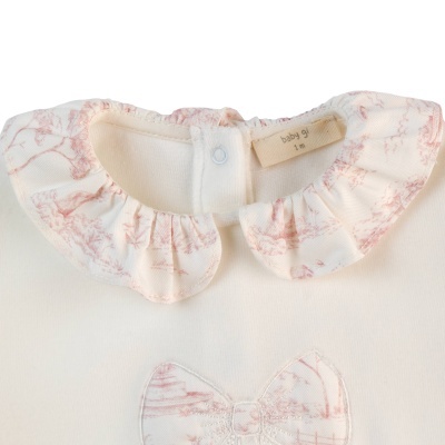 Babygrow Laminado com gola folho pérola Vintage Baby Gi