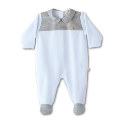 Babygrow Laminado azul bebé com peito azul Warley Baby Gi