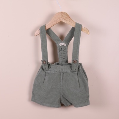 Calção com alças em bombazine | BABY INFLUENCER