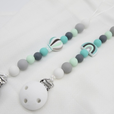 Fita de chucha de Silicone Verde água