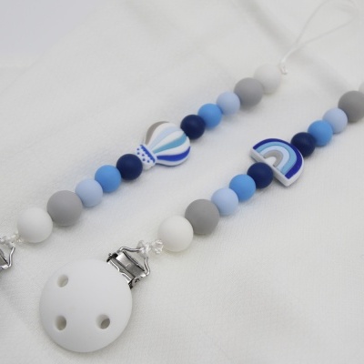 Fita de chucha de Silicone azul