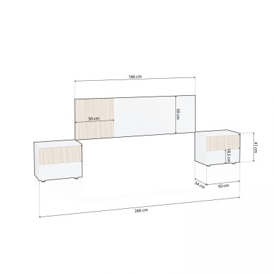 Cabeceira e mesinhas Gil