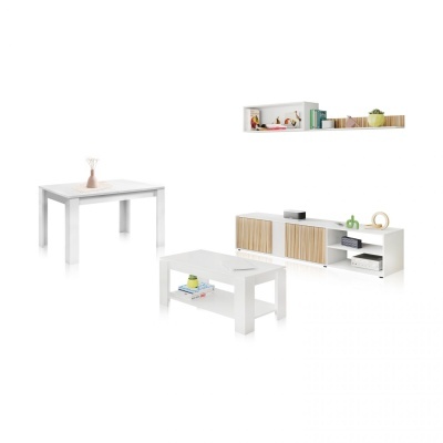 Pack Sala + Mesa Centro + Mesa Jantar Alexis