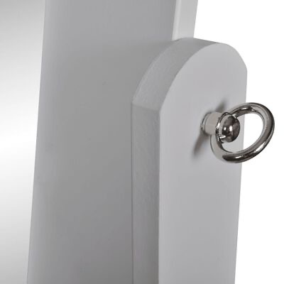 Suporte branco com gancho metálico brilhante