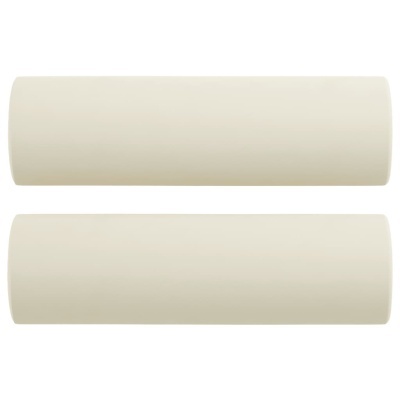 Dois rolos de espuma creme cilíndricos lisos em fundo branco